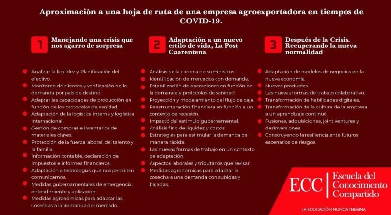 Acciones inmediatas que deben tomar las empresa agroexportadoras para manejar la crisis