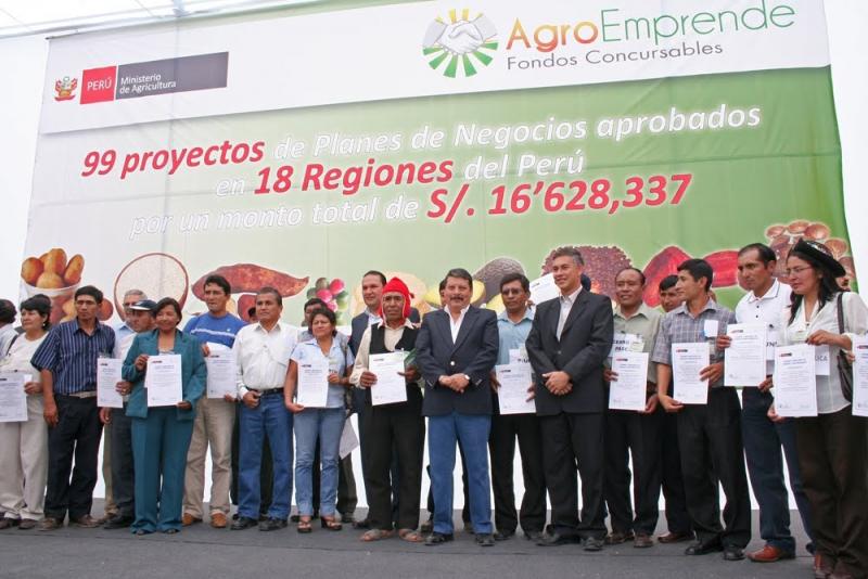 AGROEMPRENDE APROBÓ 99 INICIATIVAS DE PLANES DE NEGOCIO