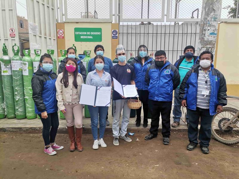 La Libertad: Hortifrut colaboró con balones de oxígeno para la atención de pacientes COVID-19 de Chao y Virú