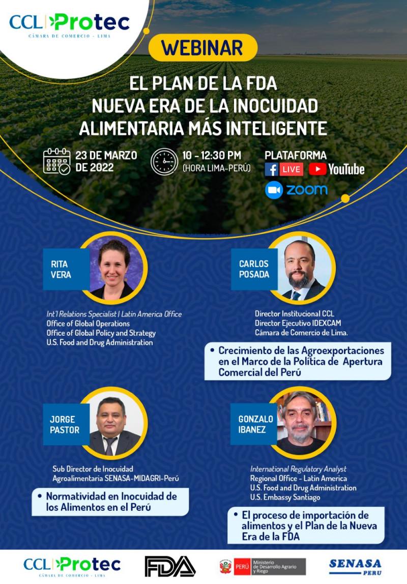 Protec realizará webinar “El plan de la FDA. Nueva era de la inocuidad alimentaria más inteligente”