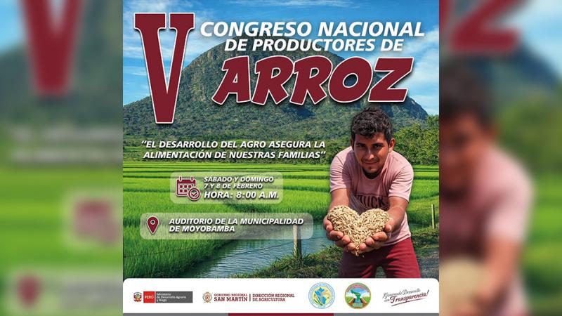 San Martín será sede del V Congreso Nacional de Productores de Arroz