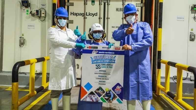 Senasa supervisó primer envío de carne primaria de pavo a Panamá