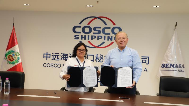 Senasa y Cosco Shipping firman convenio interinstitucional