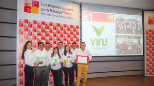 Grupo Virú se posiciona con el primer lugar en el ranking “Los Mejores Lugares para Trabajar Producción & Operaciones Perú 2024”