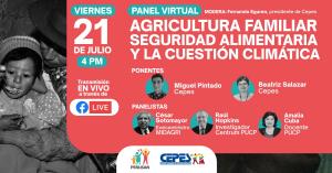 Hoy se realiza el Panel Virtual "Agricultura familiar, seguridad alimentaria y la cuestión climática"