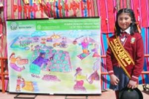 NIÑA PERUANA GANA CONCURSO REGIONAL DE DIBUJO SOBRE AGRICULTURA FAMILIAR