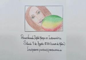 Prestigiosa dibujante mexicana Lore Vallin rinde homenaje al mango creando el cartel de las Primera Jornada Digital del Mango de Latinoamérica